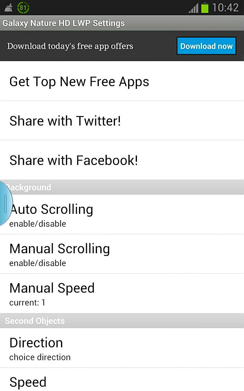 Galaxy Nature HD LWP