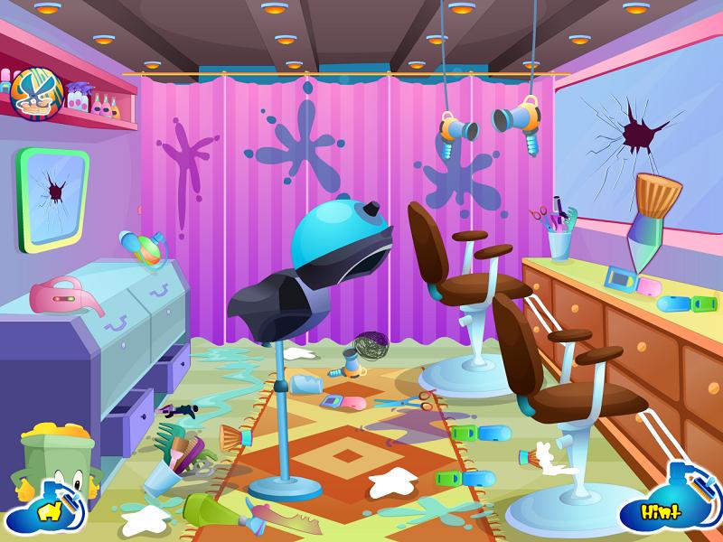 Hair salon cleaning games