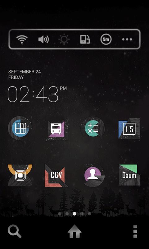 DarkUnique LINE Launcher theme