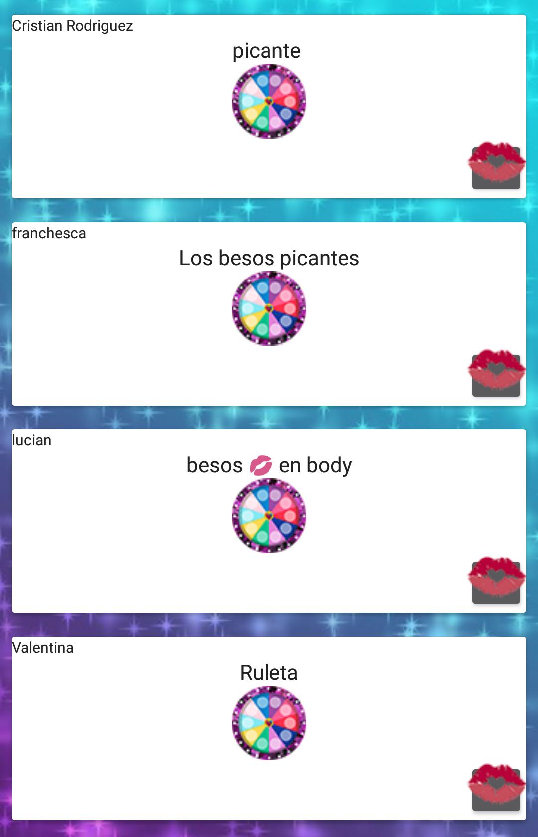 Ruleta de Besos(reto de besos)