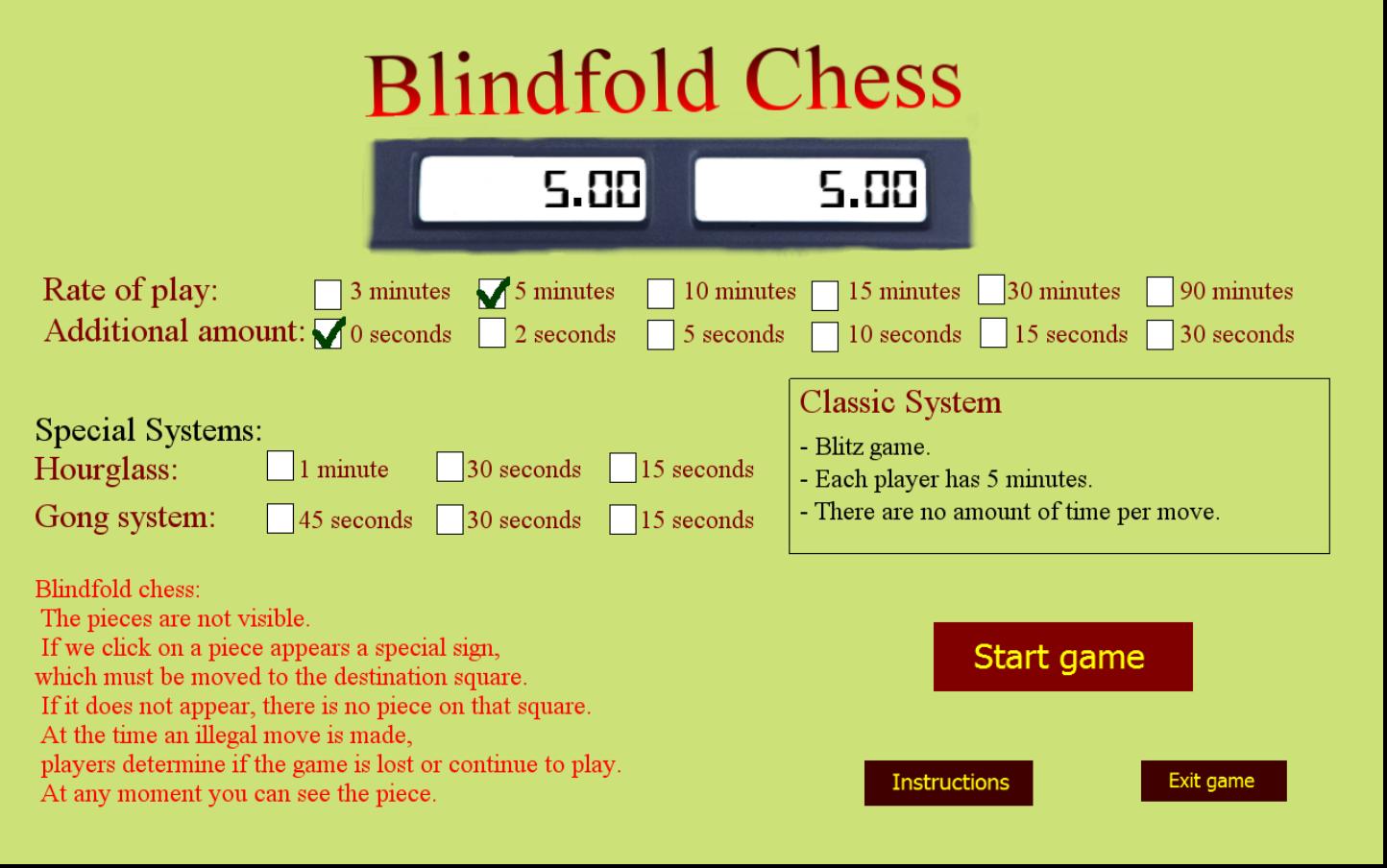 Play Blindfold Chess