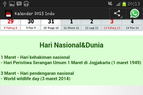 Kalender 2015 Indo