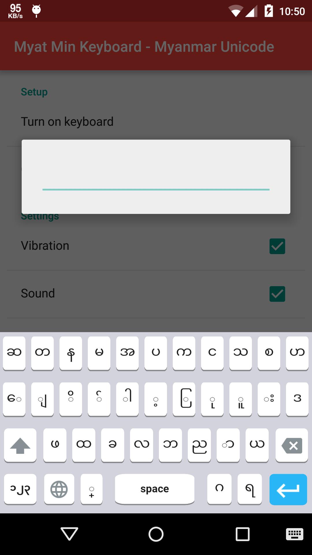 Myat Min Keyboard - Unicode
