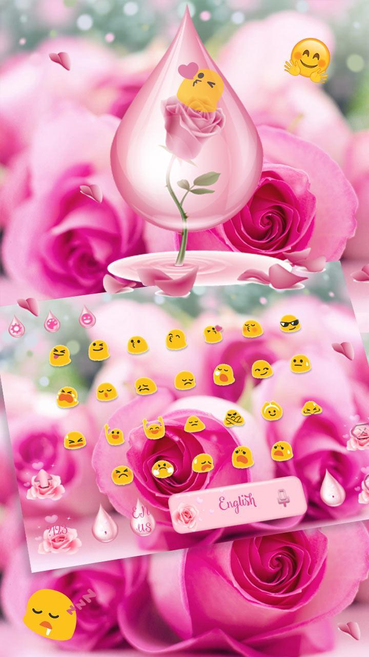 Pink Rose Water Keyboard Theme