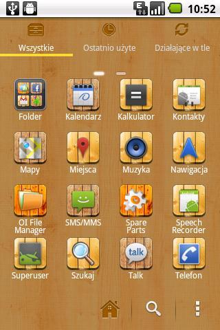 Free Wood Theme Go Launcher EX
