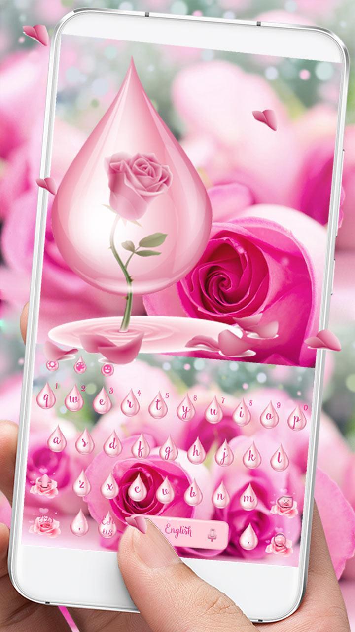 Pink Rose Water Keyboard Theme