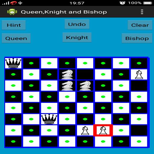 Chess Queen,Knight and Bishop