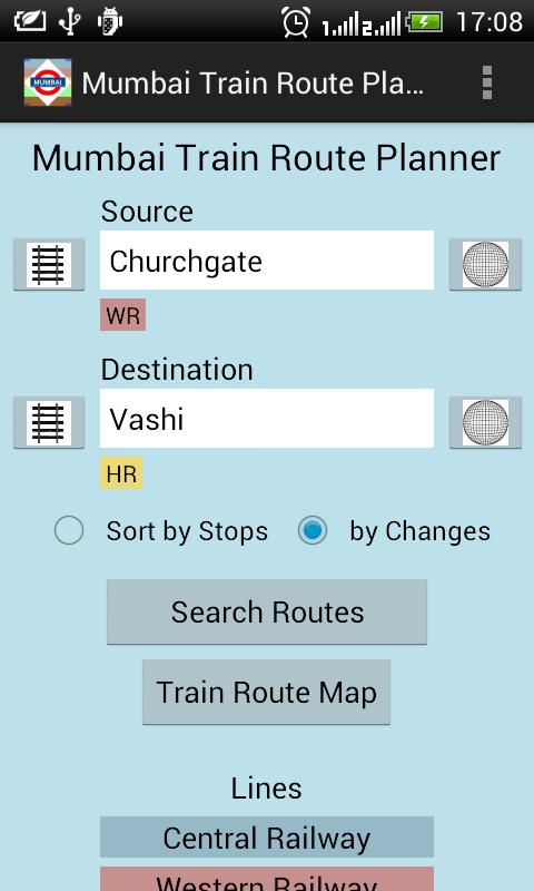 Mumbai Train Route Planner