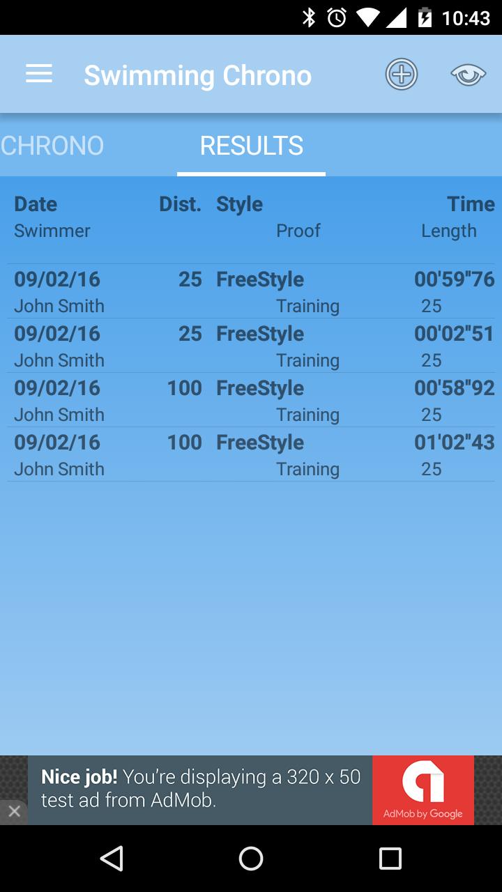 Swimming StopWatch free