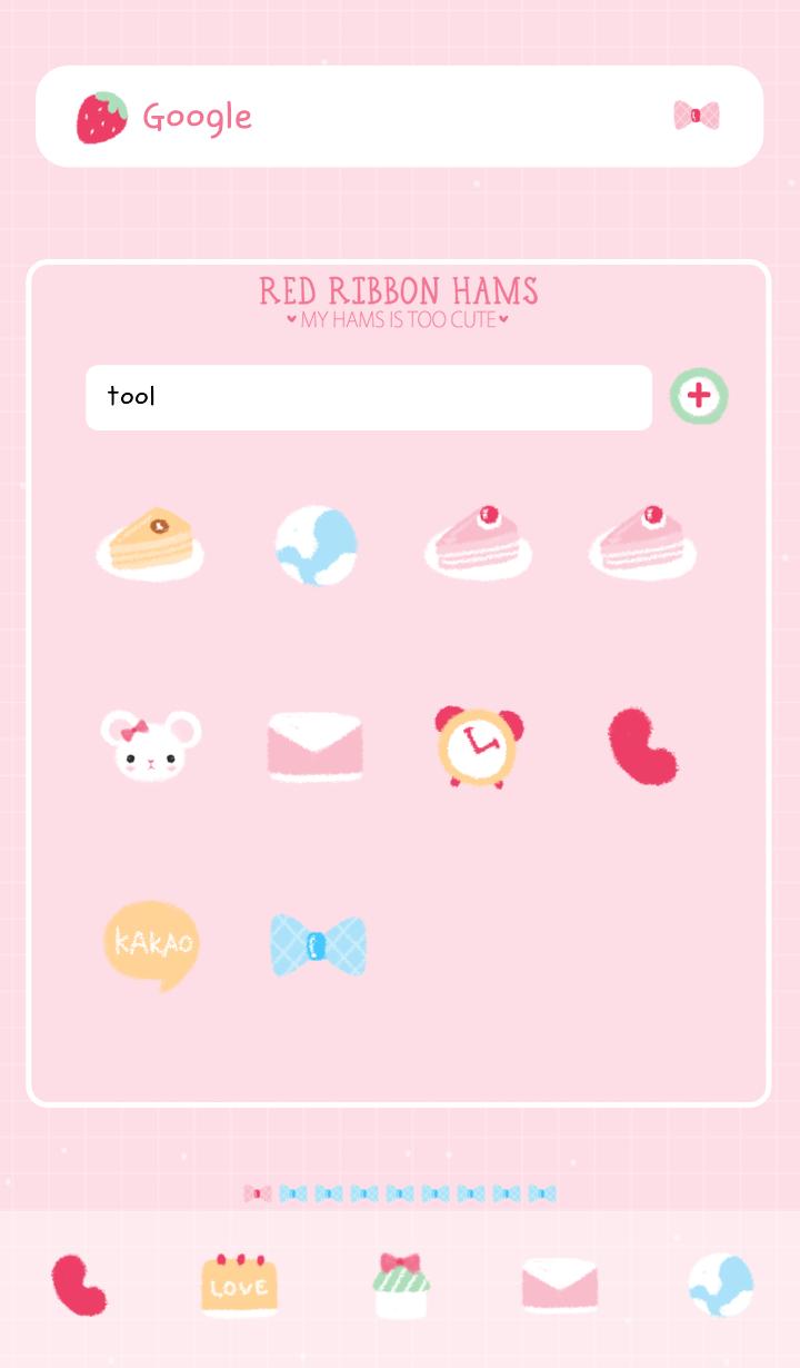 red ribbon hamster dodol theme