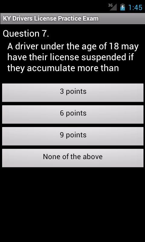 Kentucky Practice Drivers Test