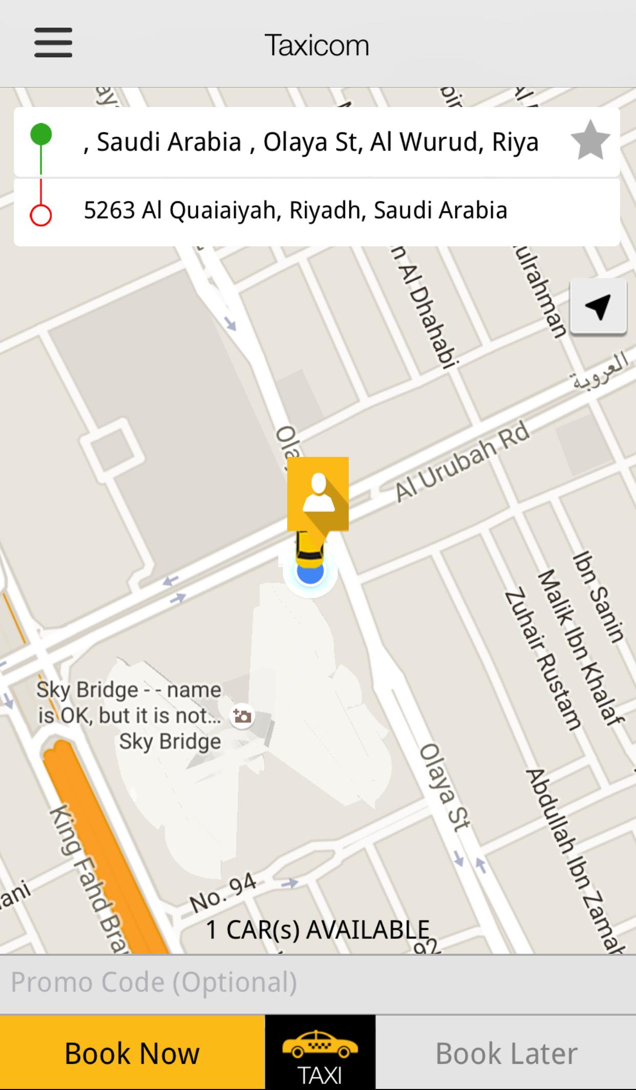 Taxicom Saudi - Passenger