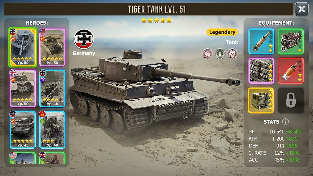 Heroes of Wars: WW2 Battle x21