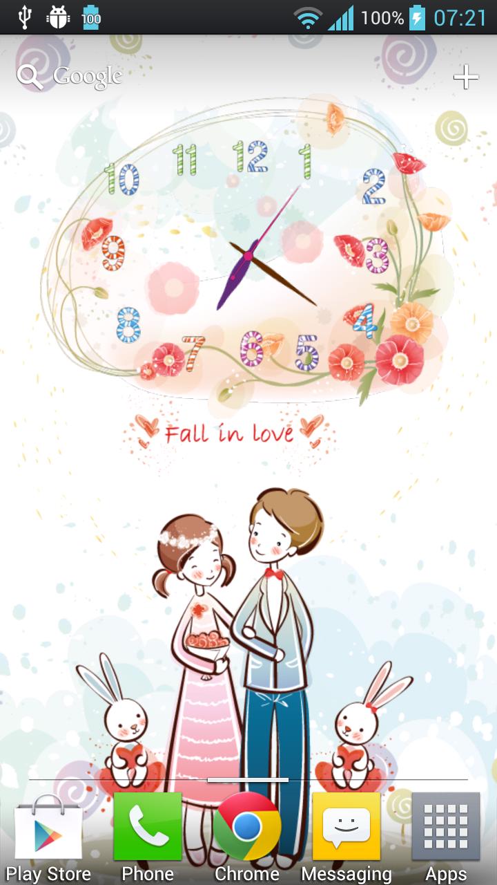 Flower clock Live Wallpaper