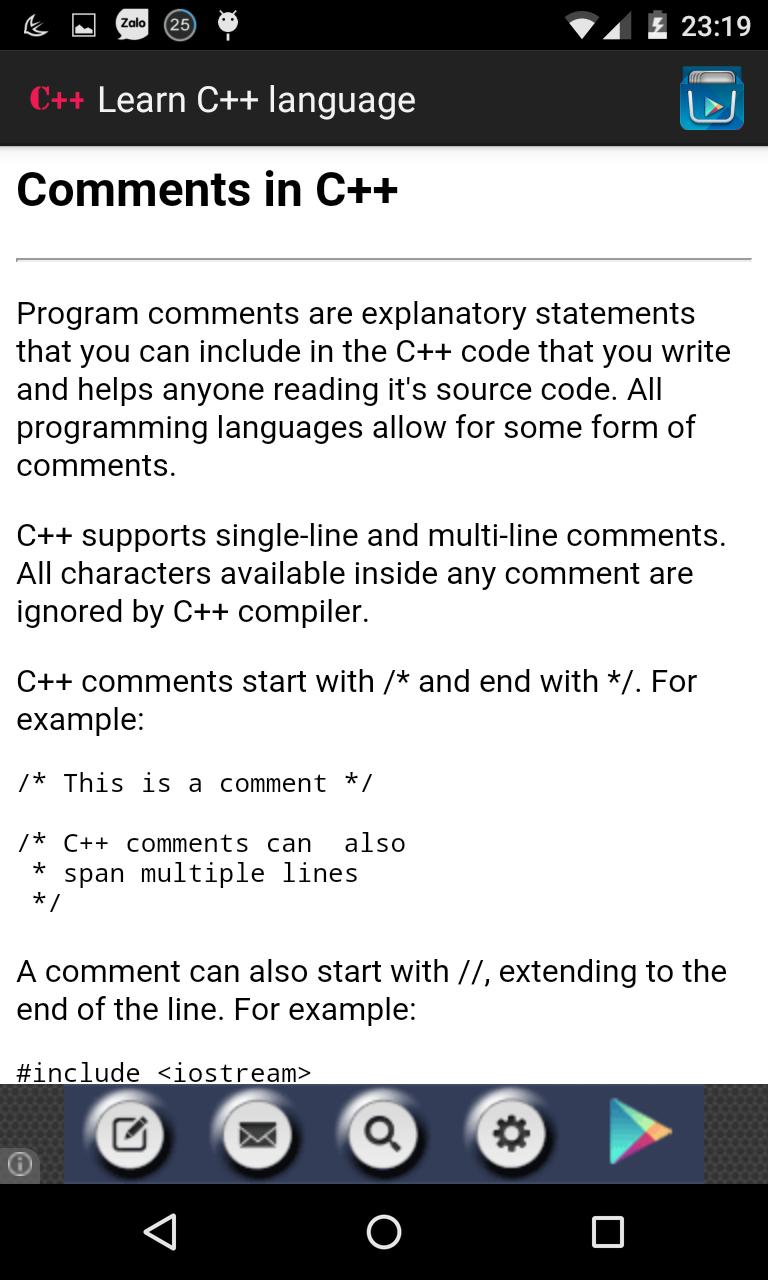 Learn C++ language