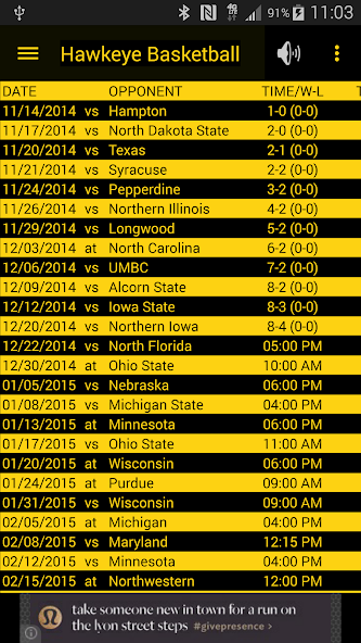 Hawkeye Basketball Schedule