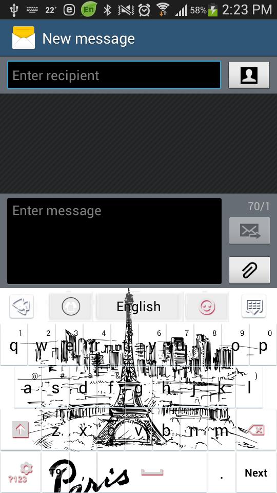 Paris GO Keyboard theme