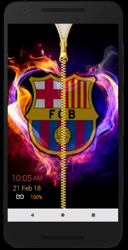 Barcelona zipper lock screen