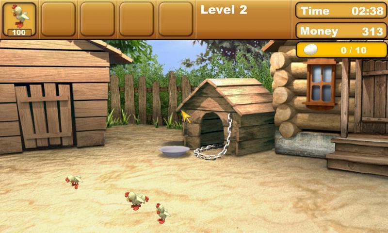 Chicken with coin Eggs : Farm