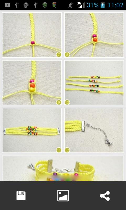 Bracelet weaving step