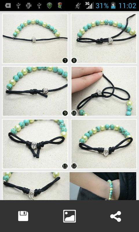 Bracelet weaving step