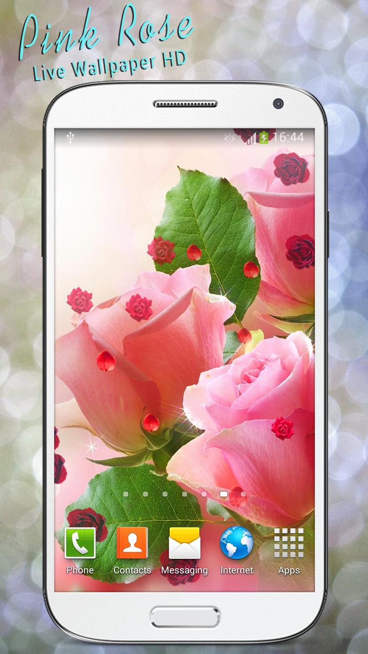 Pink Rose Live Wallpaper HD