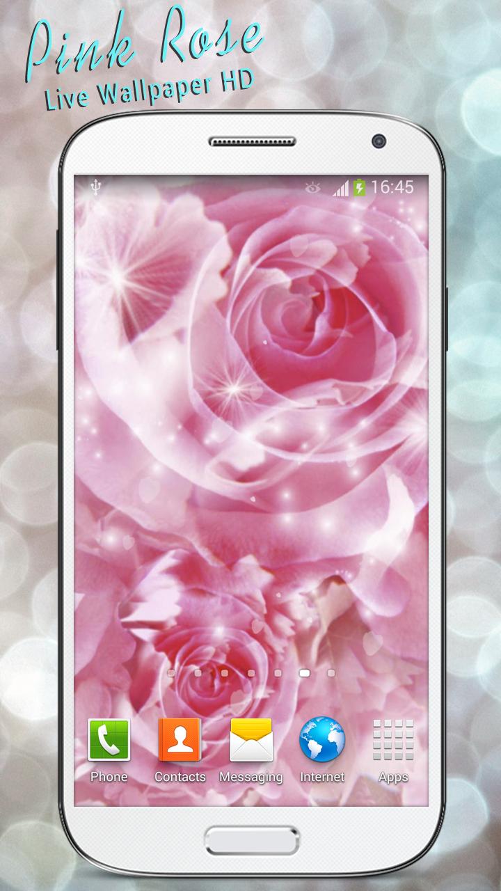 Pink Rose Live Wallpaper HD
