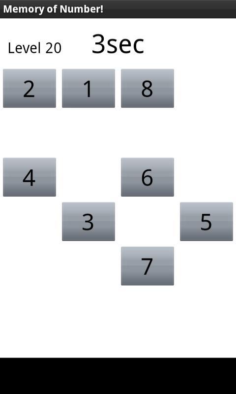 Memory of Numbers! Puzzle game