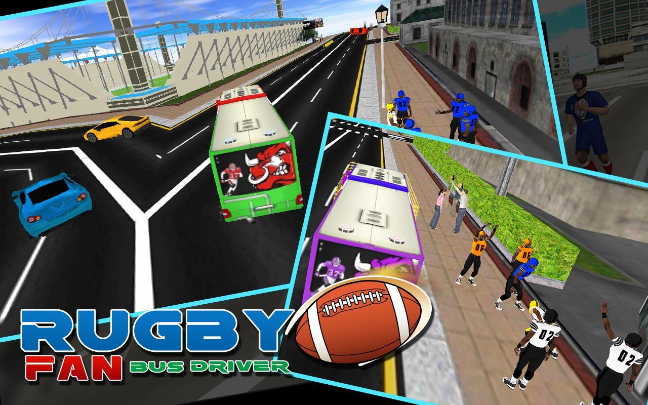Rugby Fan Bus Driver 3D
