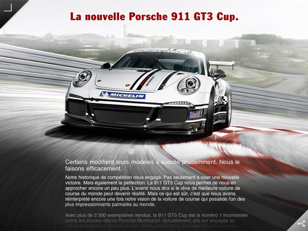 L'application 911 GT3 Cup