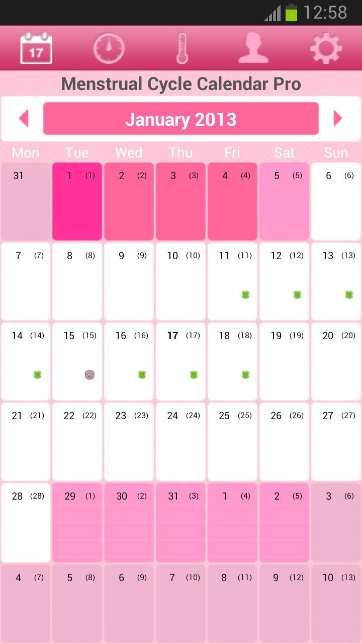 Menstrual Cycle Calendar Free