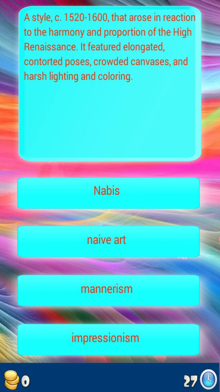 Art History Crazy Trivia Game