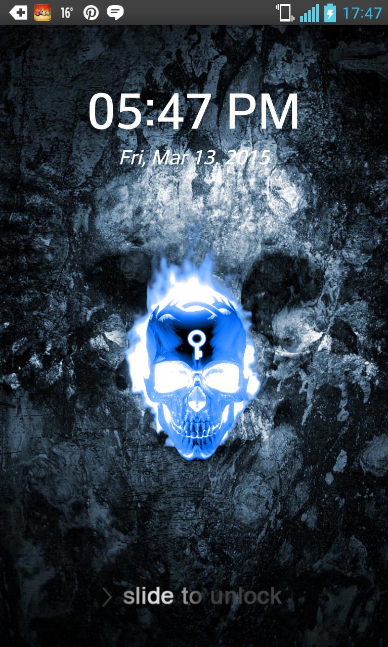 Skull Pattern Lock screen