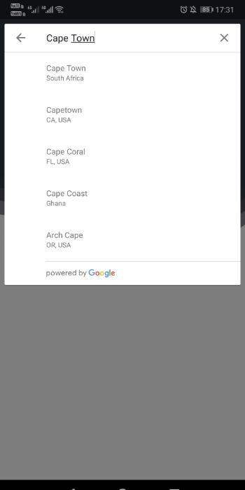 Dark Sky Weather App