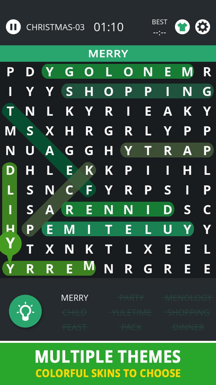 Xmas Topic For Word Search