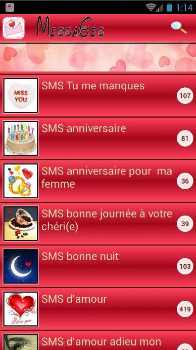 messages d'amour romantique