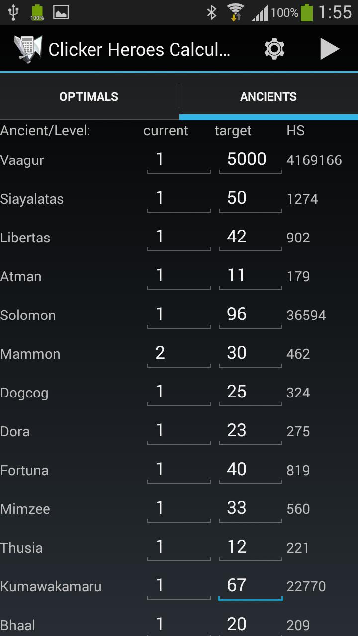 Clicker Heroes Calculator