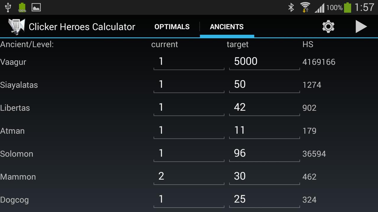 Clicker Heroes Calculator