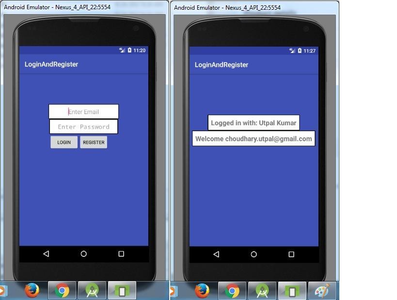 Login and Register Application