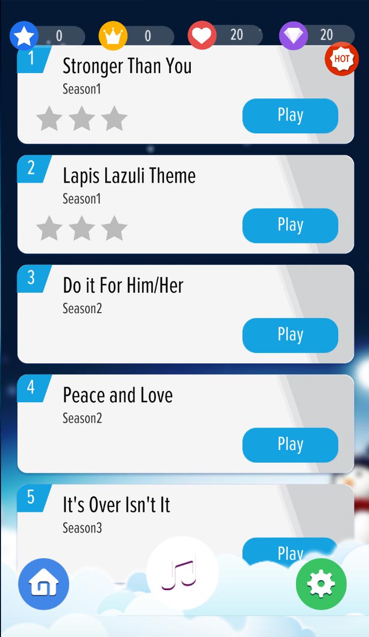 Steven Universe Piano Magic Tiles