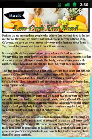 Low Carb Fast Food