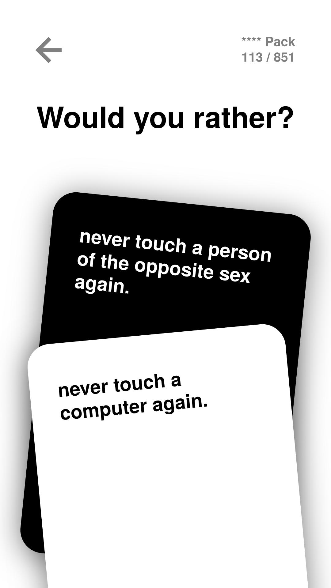 Would you Rather: Dirty & Evil Drinking Game