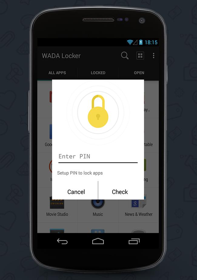 WADA Free App Locker with PIN