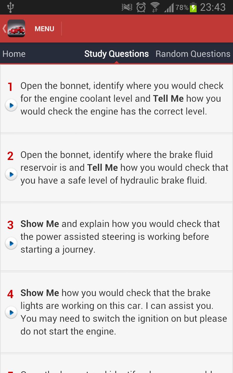 Show Me Tell Me Driving Free