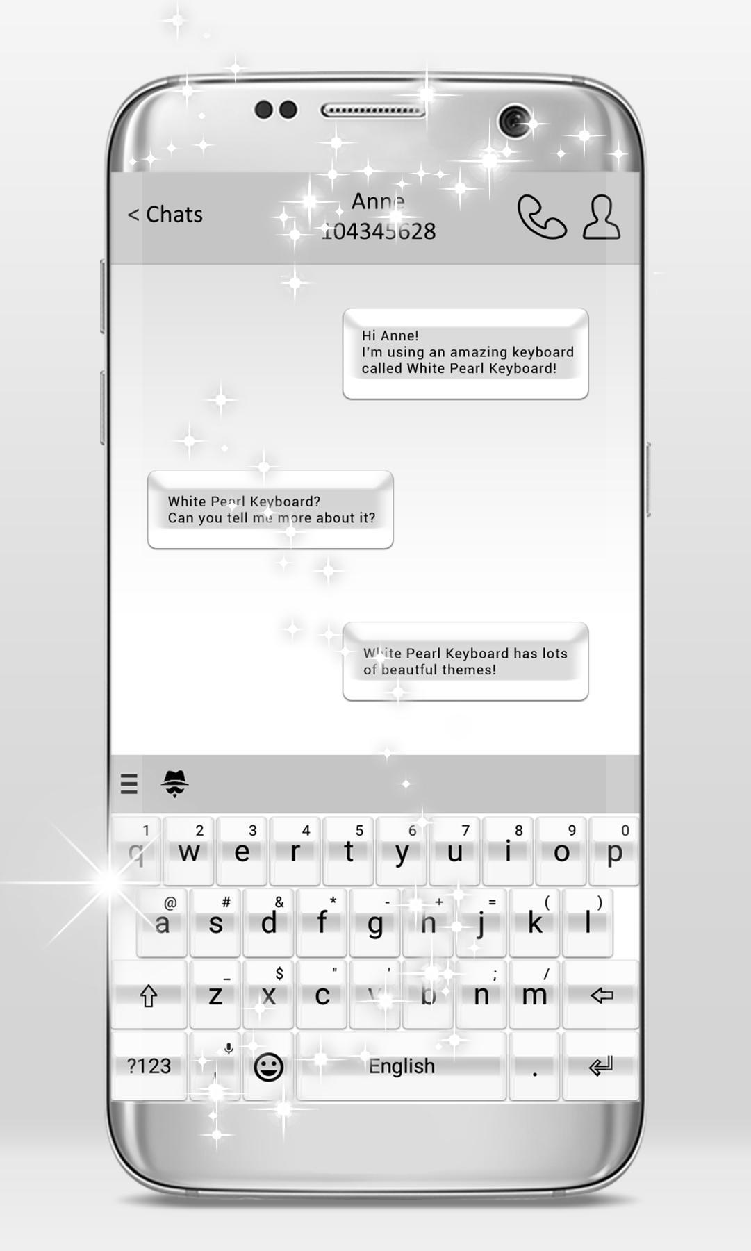 Glossy White Keyboard Theme