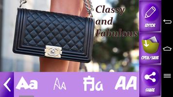 Glam Text on Pics for Girls