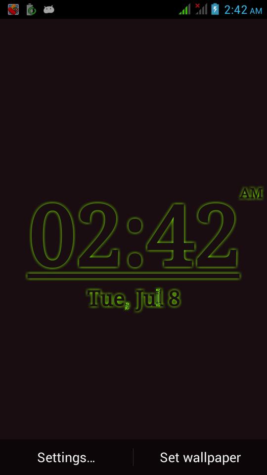 Digital Clock Live Wallpaper