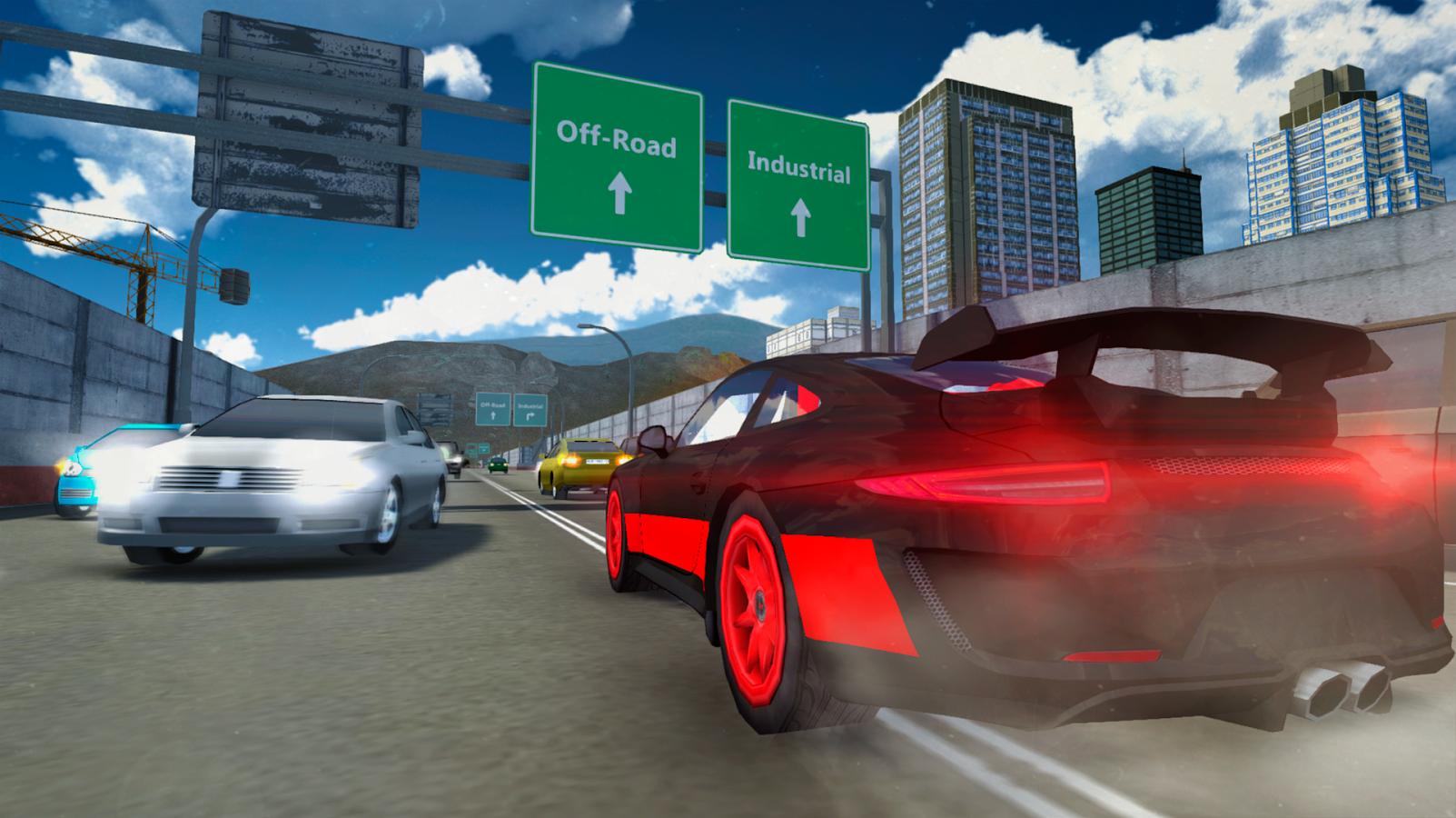 3D Sports Car Driving In City
