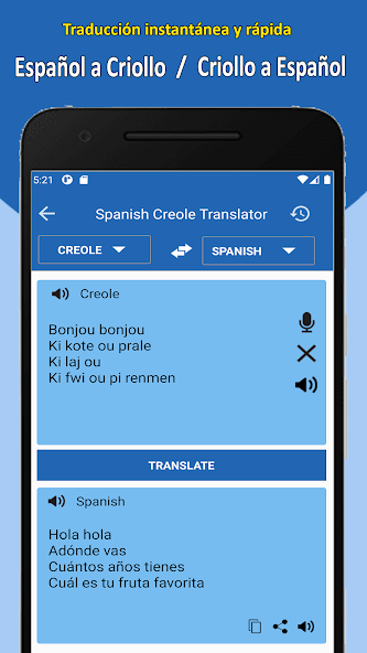 Traduction Creole Espagnol