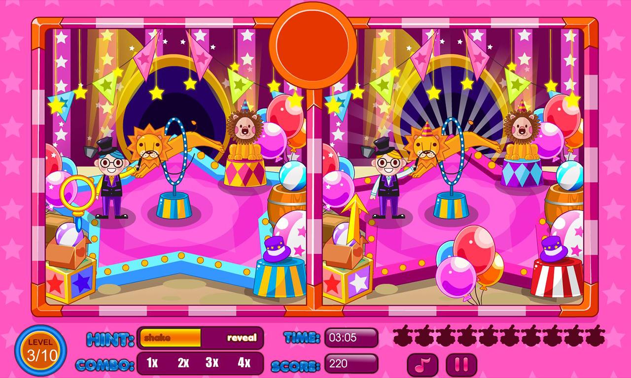 Spot the differences circus